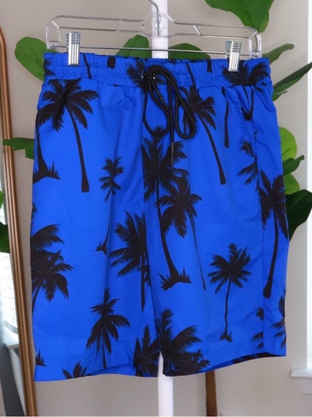 Men’s Swim Shorts - 2-pack - Blue Palm Tree & Colorblock prints